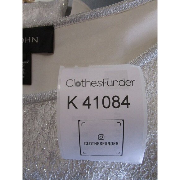 St John Top Medium Wrap Blouse Pullover Knit Boat Neck Lined Career - Picture 10 of 10